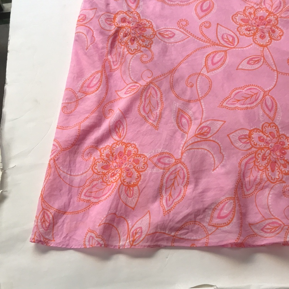 Vintage Y2k Barbie Pink Print Romantic Midi Skirt Rare 90‘s Pastel Ballet Large - Picture 3 of 16